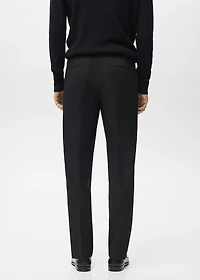 Pleated slim-fit pants