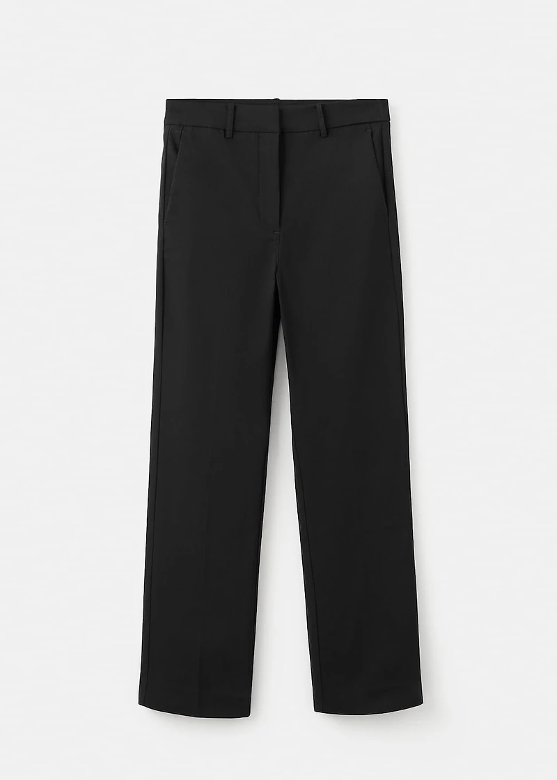 Straight-cut crop pants