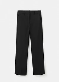 Straight-cut crop pants