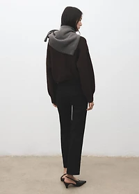 Straight-cut crop pants