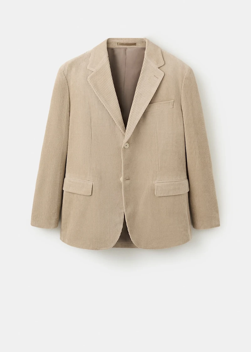 Slim fit corduroy blazer
