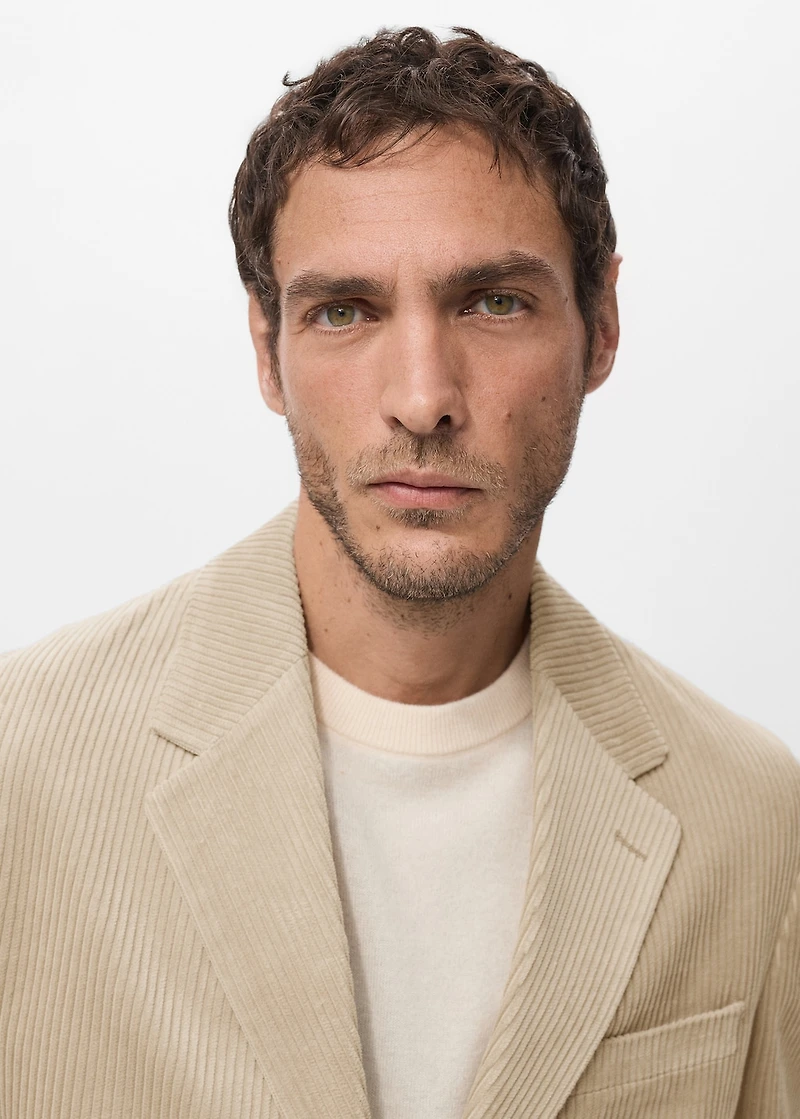 Slim fit corduroy blazer