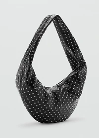 Oval studded shoulder bag