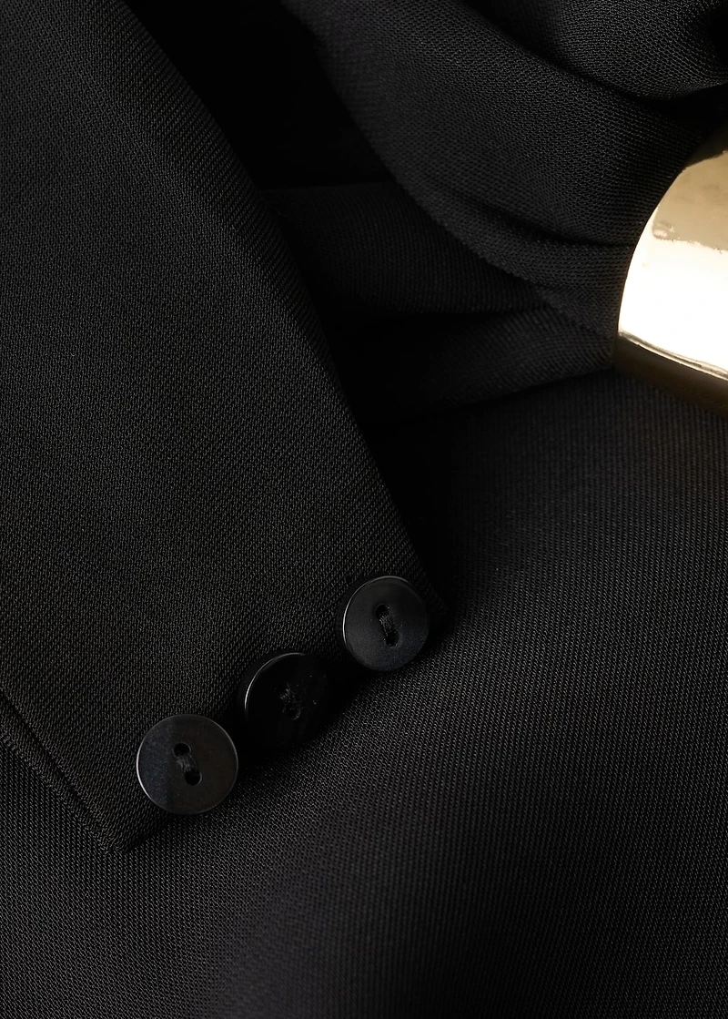 Asymmetrical blouse with metallic detail