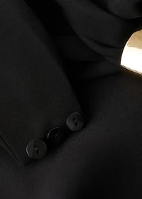 Asymmetrical blouse with metallic detail