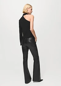Asymmetrical blouse with metallic detail
