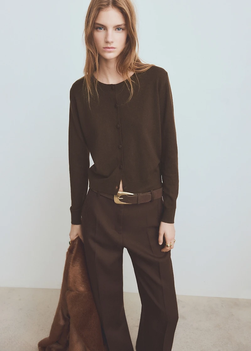 Knitted button cardigan