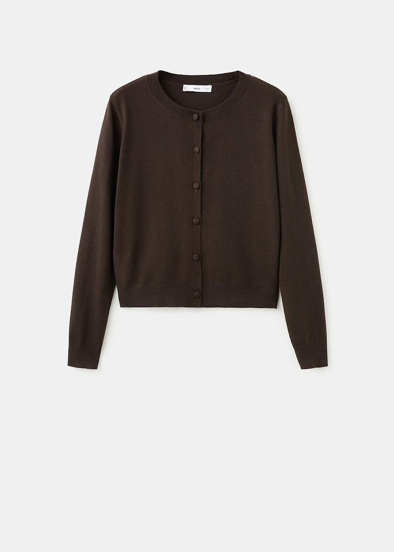 Knitted button cardigan