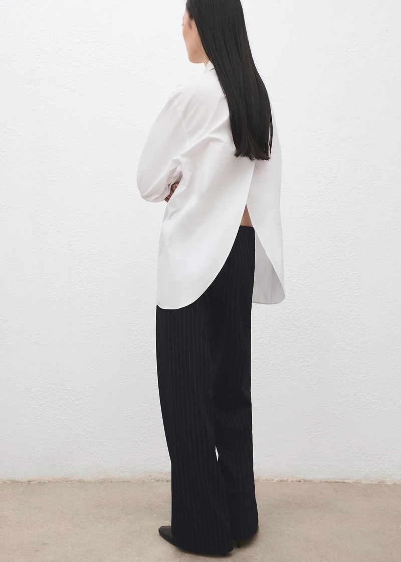 Chalk-stripe straight pants