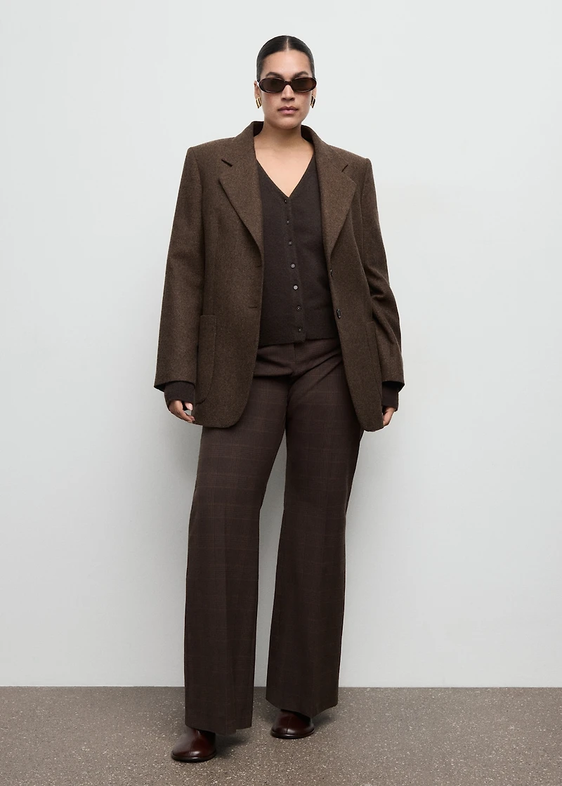 V-neck knitted cardigan