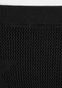 Semi-transparent knitted skirt with star