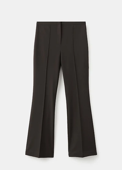 Low-rise flared trousers