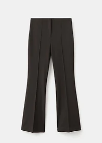 Low-rise flared trousers