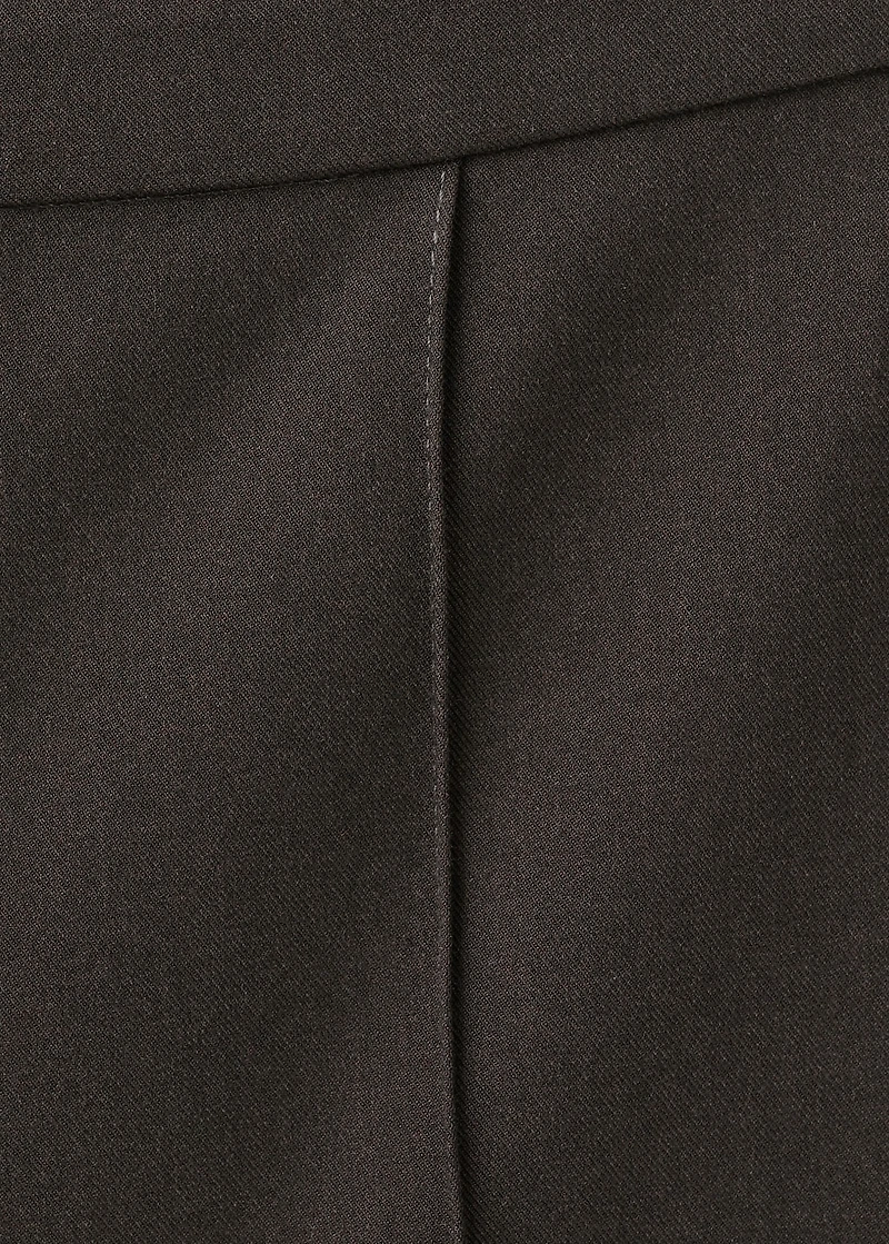 Low-rise flared trousers