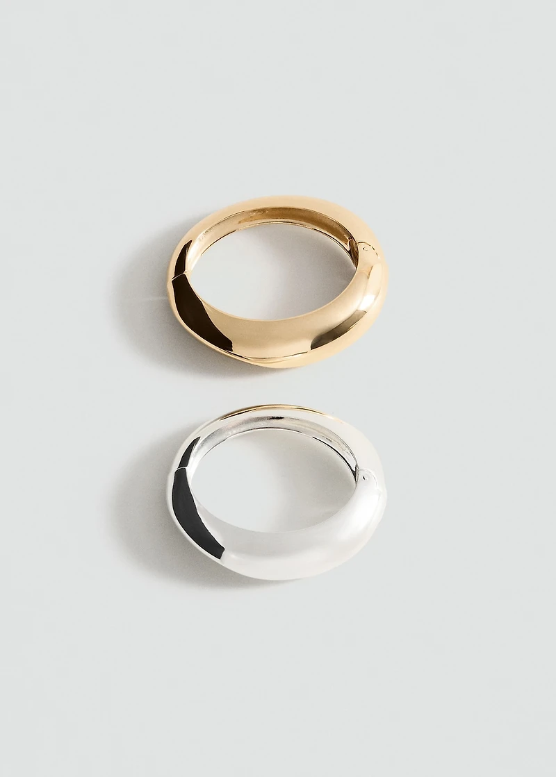 Pack of 2 rigid bracelets