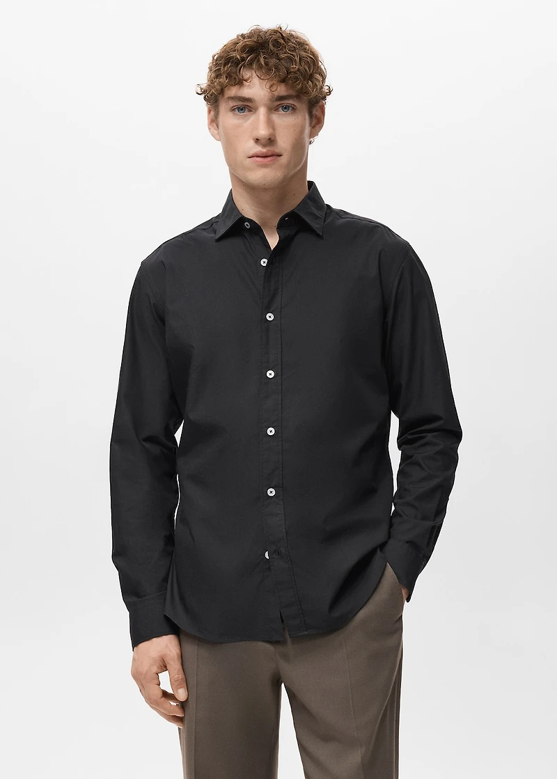 Regular-fit 100% cotton shirt