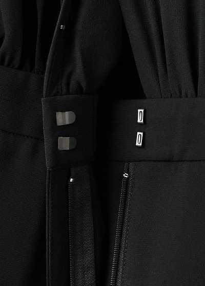 Combined V-neck jumpsuit