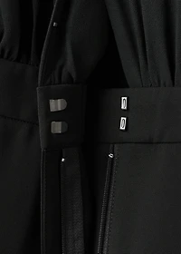 Combined V-neck jumpsuit