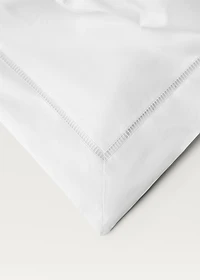 Percale cotton duvet cover with hemstitch for 200 cm bed