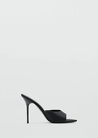 Satin high-heeled sandal
