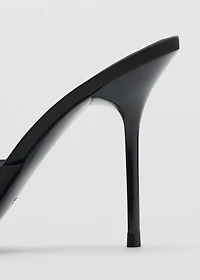 Satin high-heeled sandal