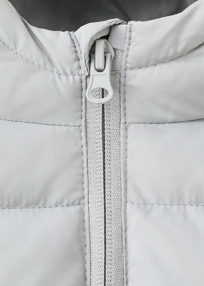 Quilted vest with hood