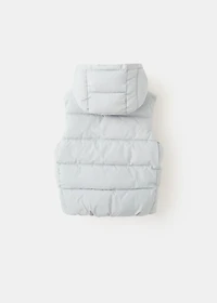 Quilted vest with hood