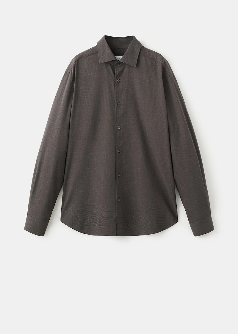 100% cotton regular-fit striped shirt