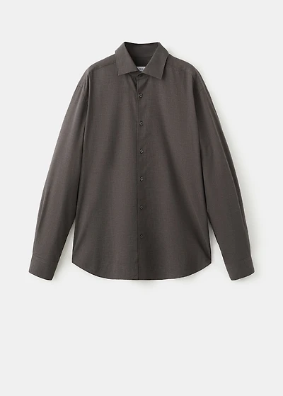 100% cotton regular-fit striped shirt