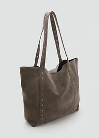 Suede tote bag
