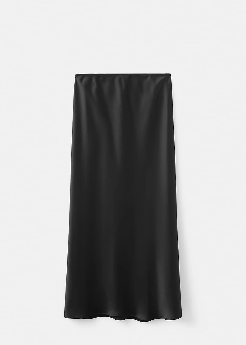 Satin long skirt
