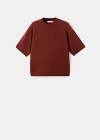 Short-sleeved knitted sweater