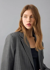 Pinstripe suit jacket