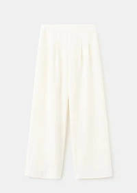 Straight-fit pleated pants