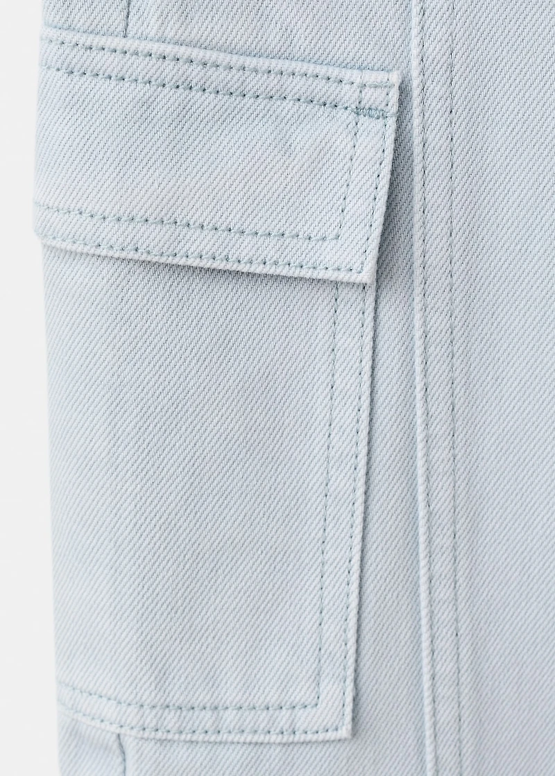 Cargo jeans with seams