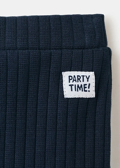 Ribbed jogger design leggings