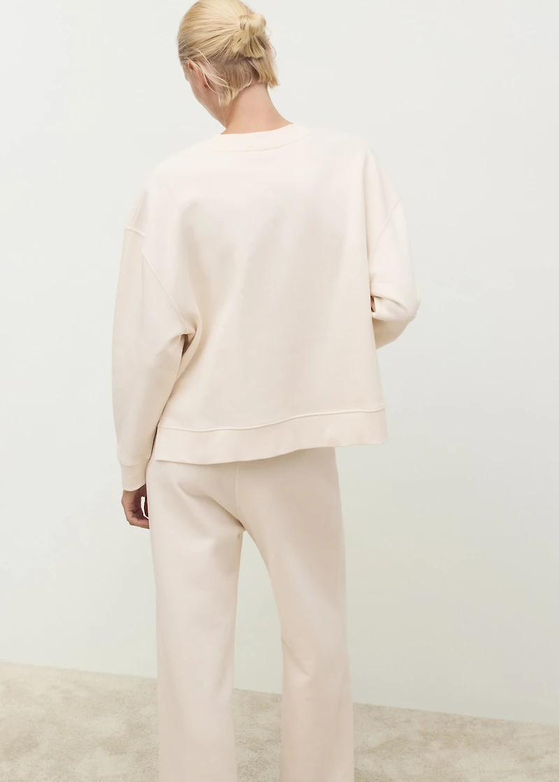 Fluid cotton sweatshirt