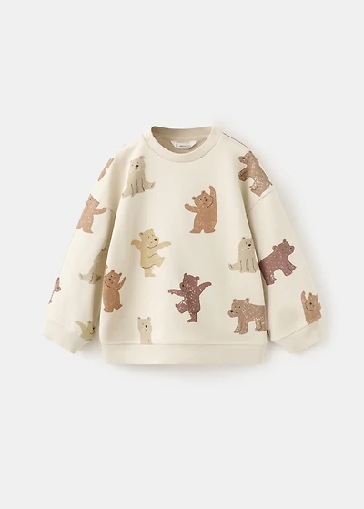 Bear print sweatshirt