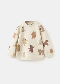 Bear print sweatshirt