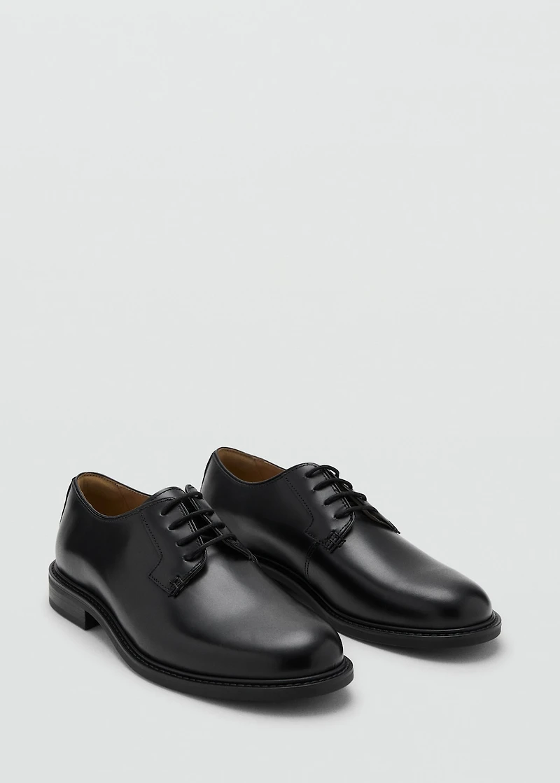 Leather suit shoes