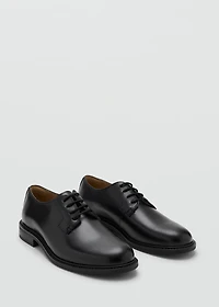 Leather suit shoes