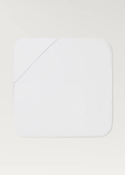 Children's bath poncho with embroidered hood