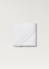 Children's bath poncho with embroidered hood