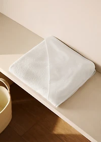 Children's bath poncho with embroidered hood