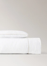 Set of chiffon cotton top sheet and pillowcase for mini cot