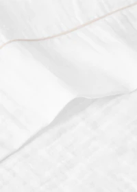 Set of chiffon cotton top sheet and pillowcase for mini cot