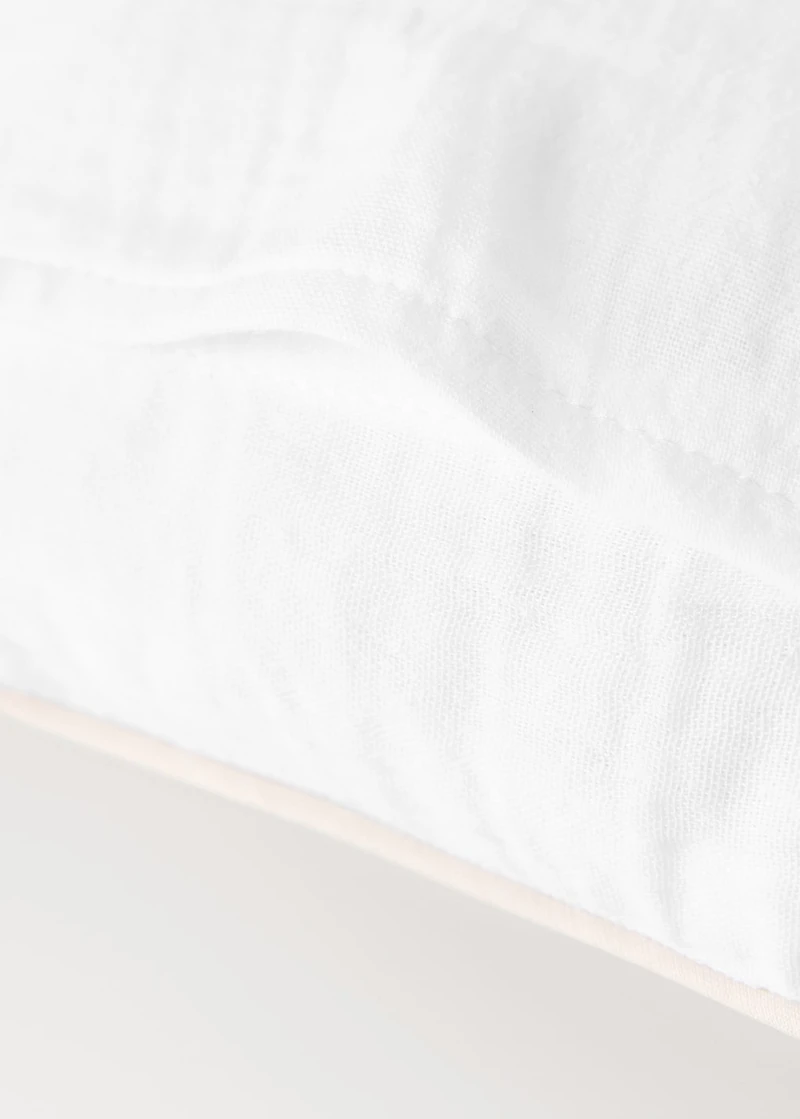 Set of chiffon cotton top sheet and pillowcase for mini cot