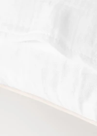 Set of chiffon cotton top sheet and pillowcase for mini cot