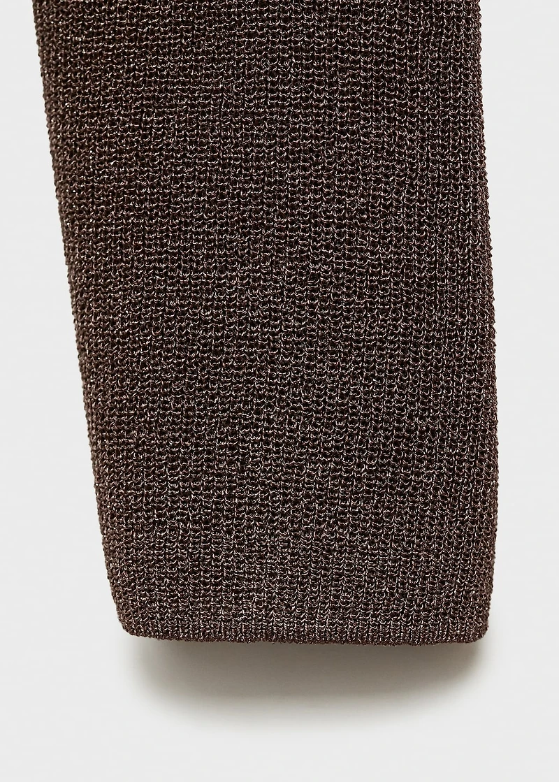 V-neck lurex sweater