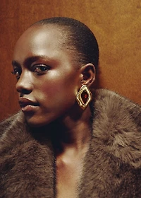 Combined irregular earrings